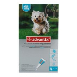 ADVANTIX BAYER dla psa 4kg-10kg - 4 pipety x1ml